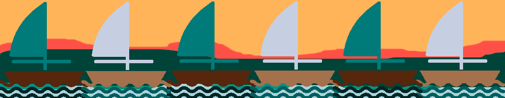Barcas de Vela Latina compitiendo